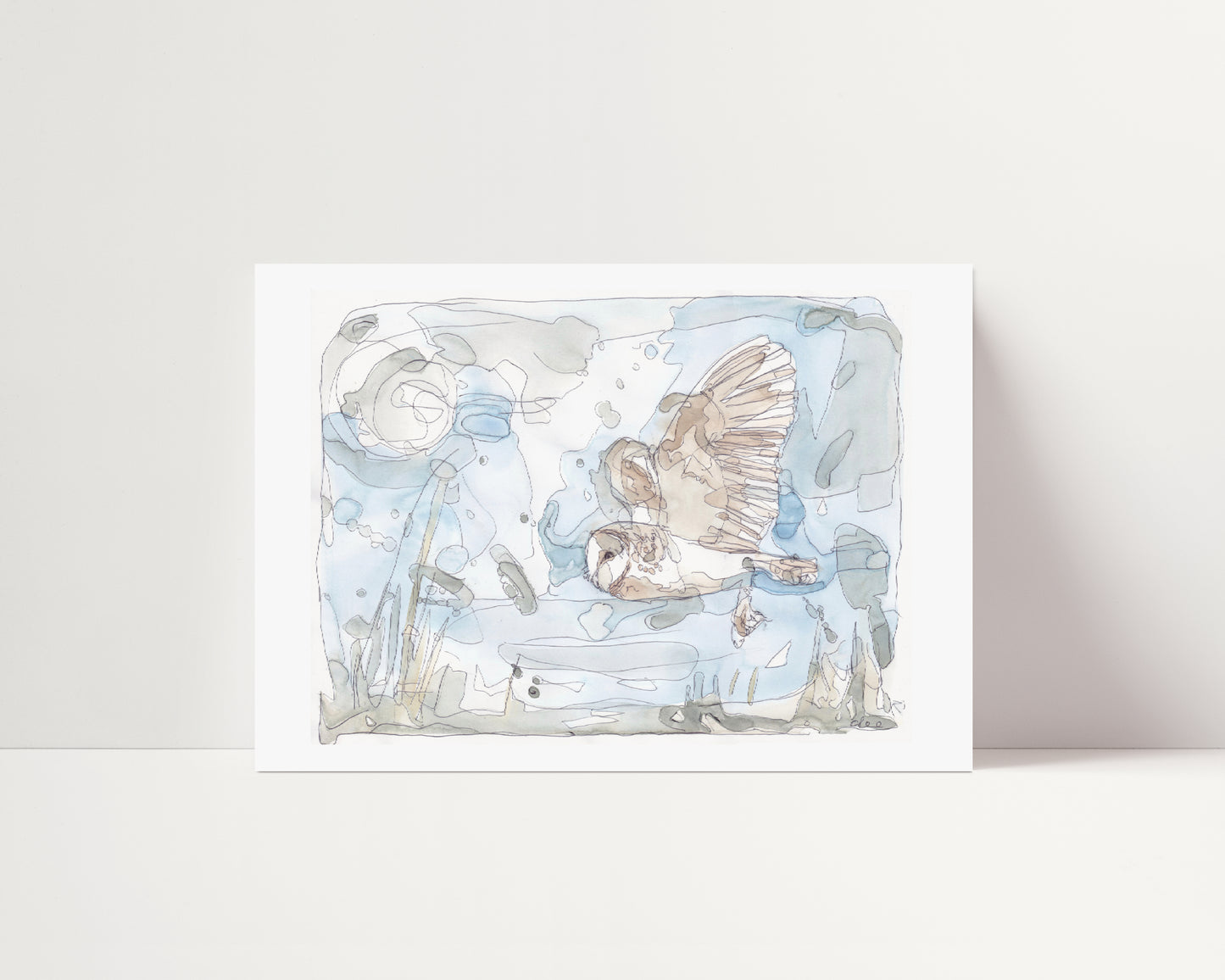 The Barn Owl and The Moon Limited Edition Giclée Art Print