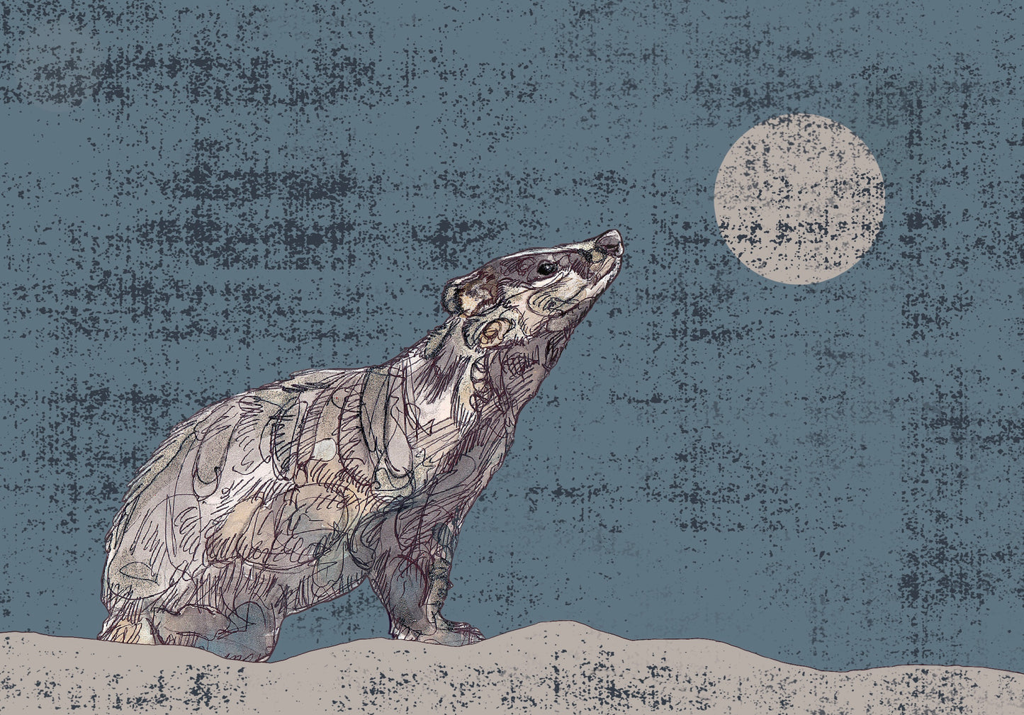 The Badger and The Moon in Blue