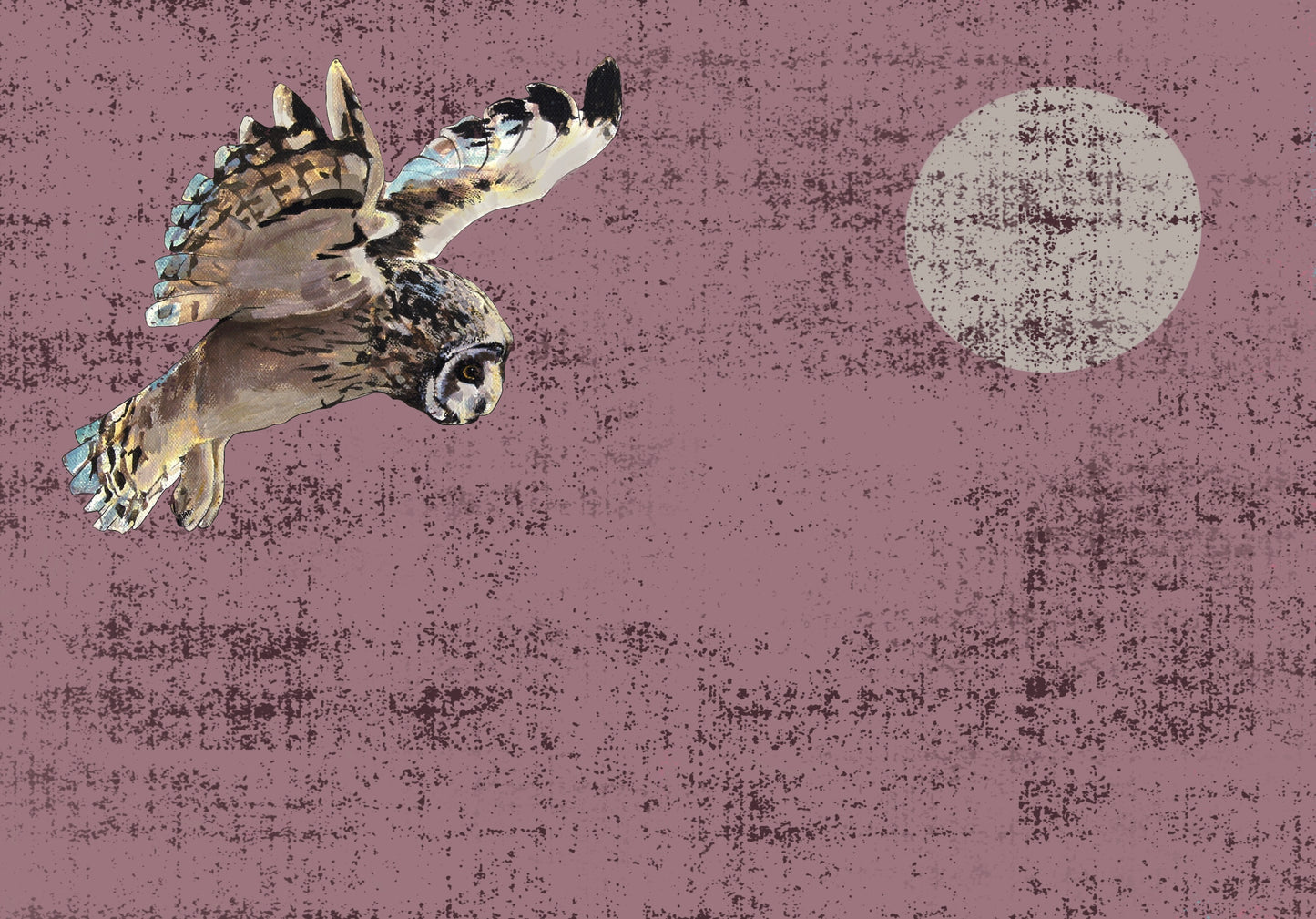 The Quartering Owl in Pink